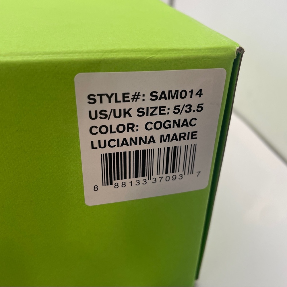 Sam Edelman Kids Lucianna Marie  Brown Cognac Moto‎ Boots Girls Size 5 - Picture 9 of 10